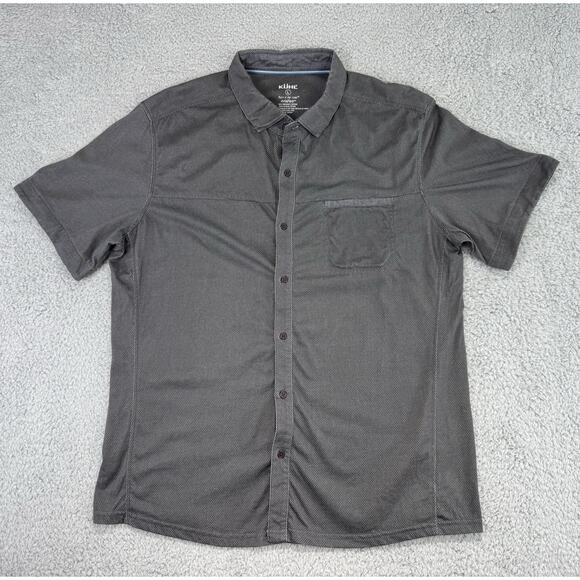 Kuhl Shirt Men Large Wildfibre Twill Short Sleeve Button-up Cotton RN 108846 - Picture 1 of 13